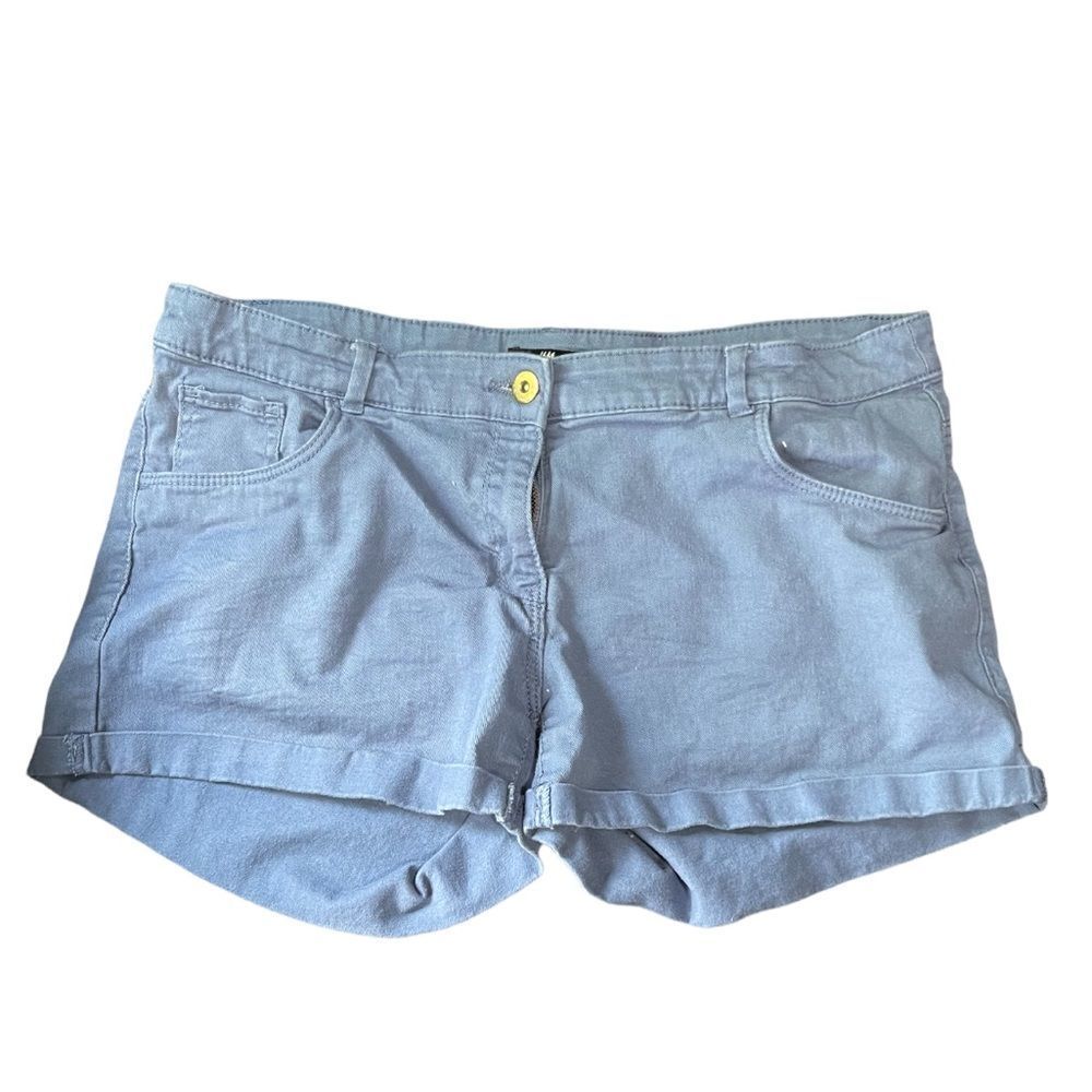 H&M Light Blue Cheeky Shorts Size 12